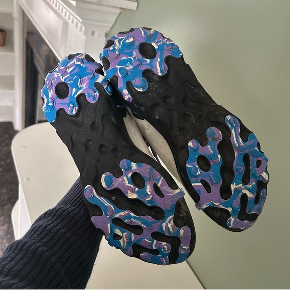Nike React Element 55 Off Noir Hero Blue Purple with Metallic Stripes - Picture 3 of 6